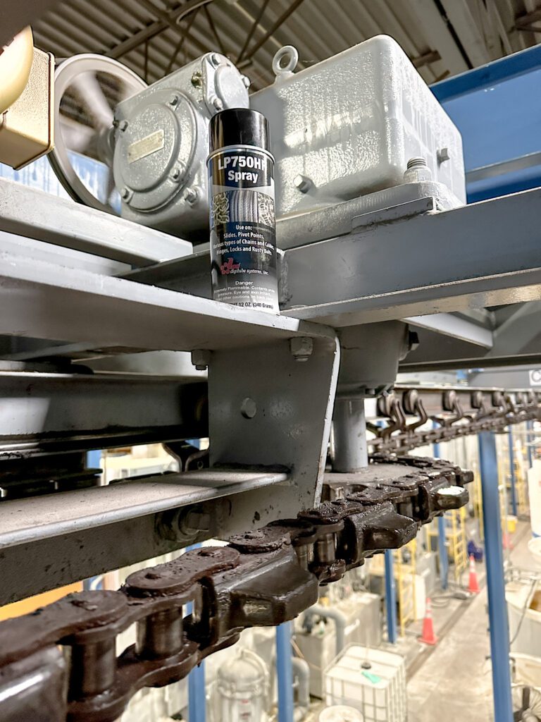 spray lubricant for conveyors